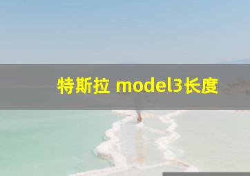 特斯拉 model3长度